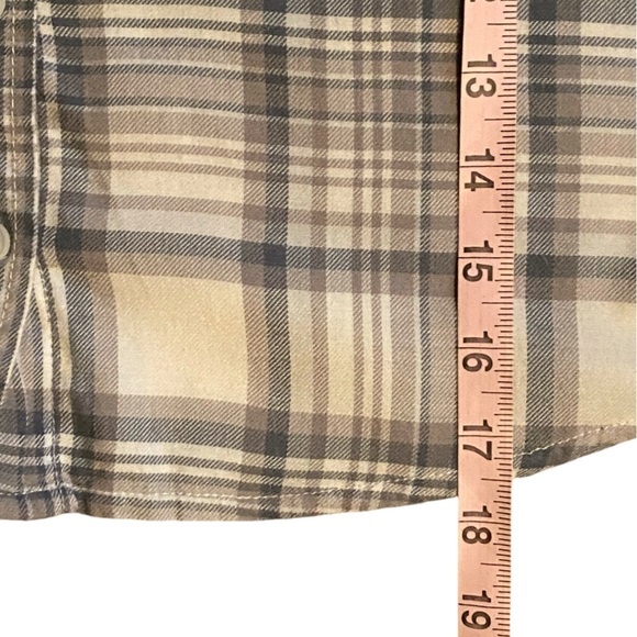 American Eagle Cropped Oversized Flannel Top XXS - Picture 7 of 9